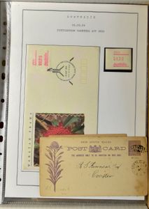 Composition divers timbres 1° jour et quelques cartes postales, à voir (111 pièces).