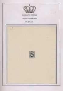 Type N° 276/88 + 1 value without value indication, as Ministervel (13 items), numbered nr 10, the entire issue v/d numbered 2 cents. has never been issued with number (as listed in Stes catalogue), in new condition, (w.v. 1c rusty on top) but all beautiful (OBP € 1,915)