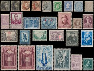 1849/1962, belangrijke verzameling in Davoalbum, w.o. klassiek gestempeld, 30**, 31*, 40*, 51*, Fijne baard*, Pellens*, 5 Franken*, Rode Kruis*, Helm* ( 2 Fr hergomd), Houyoux**, Orval met L en Kroon*, Mercier*, Braine L' Alleud*, Infanterie*, Sanatorium*, Grote Orval*, Ridder* 410*, Gellingen**, 792/97**, UPU*, Boudewijn bril**, incl. blokken zm/m/ntz.