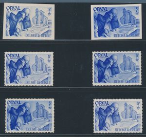 N° 567A, 3x with different colour shade (light to dark) + N° 567B (1x with light colour) and 1x with dark colour, vf (OBP +€40)