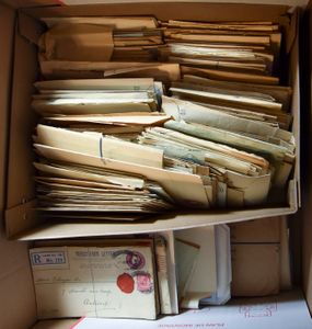 Oudere periode, samenstelling 100den posttukken + 2 catalogi, zm/m/ntz.