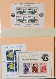 Accumulation of various countries, with many Belgium (souvenir sheets and nominal), vf/f