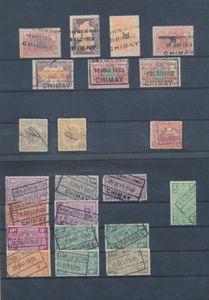 1902/1971 Samenstelling 43 zegels en 20 fragmenten met stempels privélijn 