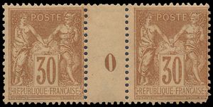 N° 80, 96 and 102 Accumulation of 4 pairs with millésime (Total 8 stamps), n° 80 