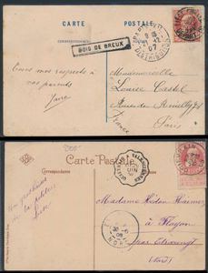 Zusammenstellung +/- 50 Briefe bzw. Briefvorderseiten, darunter bessere Stempel, u.a. Moerkerke auf 50c, Express, Langstempel, Rebut, einwandfrei/schön/zu kontrollieren.