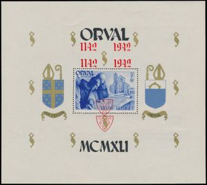 BL 24-Cu, Gotische cijfers, getand, NIET genummerd, met dubbele rode opdruk, zm (OBP ++€220)