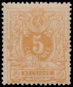 N° 28 '5 cent. ochre red' nice centring and original gum, with photo certificate, vf (OBP €1,200)