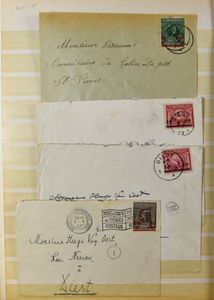 1920/1930 Samenstelling diverse uitgiften in insteekboek w.o. Olympische Spelen, 1° Orval, kleine Montenez, Dendermonde, enz., overwegend gest., zm/m/ntz
