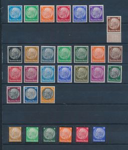 N° 467/73 (with certificate BPSB) 512/2 and 548/53 (with certificate BPSB) '1932/34, 3 sets Hindenburg', vf (Mi €400)