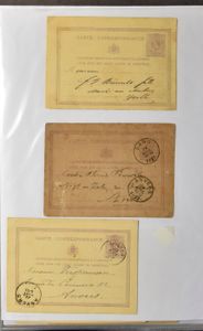 Cartes postales usagées et non utilisées, cartes postales, etc..., en 3 fardes, au nombre de 100 pièces, b/à voir.
