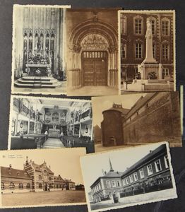 Divers lieux, vues de villages et de villes anciennes (34 pièces)