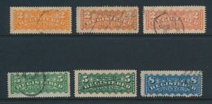 1875/1889 composition de 6 timbres d'enregistrement, diverses nuances, tb (SG £+300).