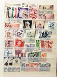Accumulation of various countries and periods in 6 books and 2 boxes, including Belgium, Portugal and territories, France, Japan, Belgian Congo, Russia, Expo '58, vf/f/to be checked