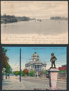 Various places and sights, all older cards, very nice lot (+/- 900 items)