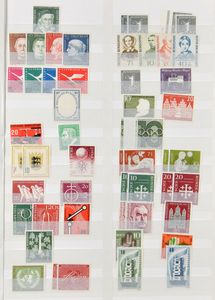 1954/1999 Collection with doubles in stockbook, vf (Mi. €4,000 CWI)