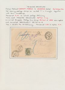 Verzameling met 9 documenten (PWST - Brieven - ZK), alle met verschillende mooie ambulante stempel zoals 