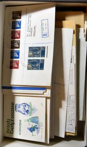 Mengeling FDC's, aangetekende en gewone post, m/ntz (180 stuks)