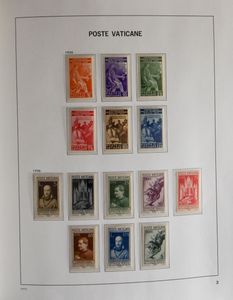 1852/2020, verzameling in 3 Davo-albums met wat Kerkenstaat, vnl postfris o.a. N° 66/71, 72/79, evenals beter LP 1948/53, opdrukken 1934 ontbreken, verder op eerste zicht volledig incl blokken en boekjes, zm
