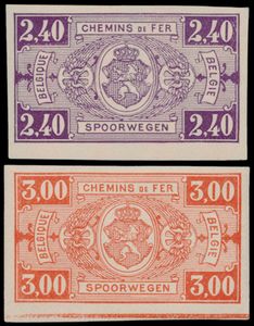 TR 135/154 'Rijkswapen, ongetand */**', voor de 15 waarden (OBP  €150), zm/m.