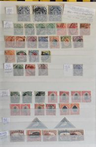 Collection dans une classeur épais avec l'Afrique du Sud comprenant de nombreux anciens états, S.W.A., Basutoland, Bechuanaland, Zululand, Stellaland, de nombreux timbres de meilleure qualité, tb/b/à voir (Haute valeur catalogue)