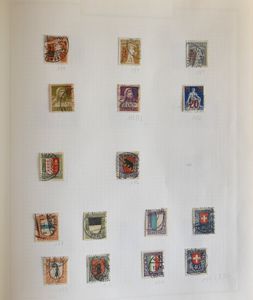 1860/1997, 3 Davo Luxusstücke (I und II quasi leer, Blätter tm 2002), vor 1970 gemischt in Victoriaalbum + Heft Basler Taube, einwandfrei/schön/zu kontrollieren.