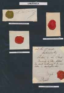 Sammlung von Wachsstempeln, auf Fragment oder Brief, 25 Stück, einige mit Informationen, schöne Briefe wo. 