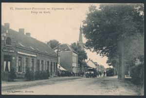 Brasschaat- Polygone, vue générale avec tramway à vapeur et service tournant avec chevaux (1 pièce)