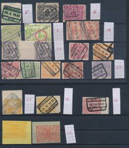 1915/1924 Samenstelling zegels, waarbij betere stempels, ongetand, zm/m/ntz