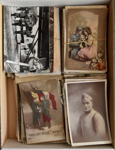 Voornamelijk W.O. I, deel militaria, documenten, enz. (195 stuks)