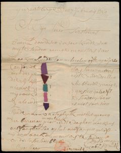 1780 Voorloper met inhoud, vanuit Geeraertsberg - geen postmerk, dd. 7 Februari 1780, naar Brussel, dit is een zending met 