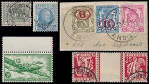 1870/1982 Verzameling TX, dienst (S 26-Cu gest.), LP (PA 10A/11A **), KT, preo's, in insteekboek, zm/m