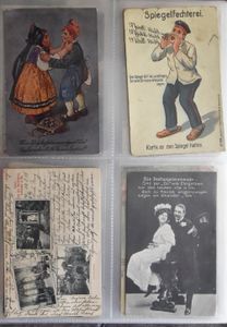 Fantasie 'Kerst en Nieuwjaar' Duitse kaarten, in klasseur (+/- 300 stuks)