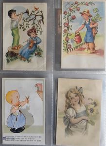 Kinderen, Duitse kaarten, in klasseur (+/- 320 stuks)