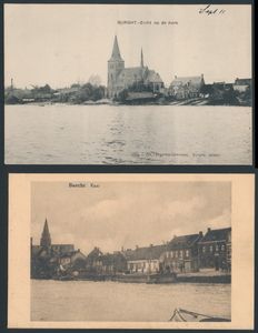 Burcht, vues sur l'Escaut (4 pièces)