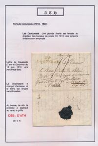 1818 Voorloper met inhoud, vanuit Caussade (Frankrijk), vertrekstempel 