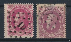 N° 34 en 34a Prachtige kleurnuances (donkerlila roze), zm