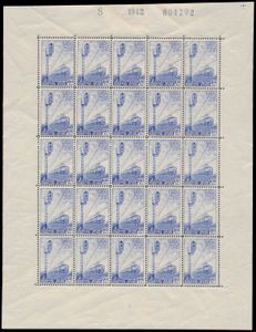 TR 263 'Signaal' (velletje van 25), enkele originele gomkreukjes, zm (OBP €750)
