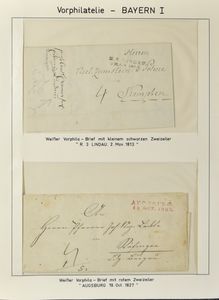 1870/1920, deelverzameling in Lindneralbum, w.o. 4 voorlopers, zegels + iets Bund, zm/m/ntz.