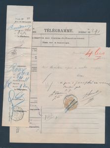 1891 Document, telegram, 