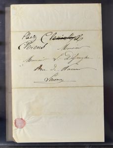 1830/1860, Familie 'De Jongh- d' Ardoye', Teil des Archivs mit : einige Sterbekarten, Aufdrucke des Familienwappens und +110 Briefe (mit Inhalt), in 2 Alben, schönes Studienlos !