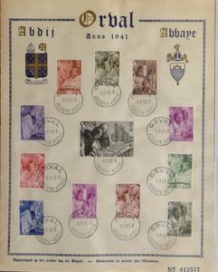 1941 + 1978/1980 Verzameling HK, behalve Orval allemaal goudbladen w.o. Kuifje, zm