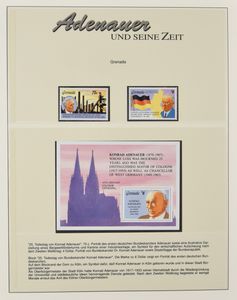 LETTER MARKS : Deutsch - Deutsche briefmarken, collection thématique en 4 albums à émission spéciale dont 