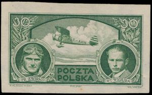 N° 280 U '1933 Europarondvlucht, ongetand' gekeurd, zonder gom, zm (Mi € 500)