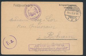 1915 Feldpostkaart, 