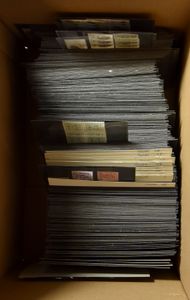 1893/1996  Uitgebreide stock op 325-tal steekkaarten, honderden zegels, vnl klein staatswapen, heraldieke leeuw en buzin, zm/ntz