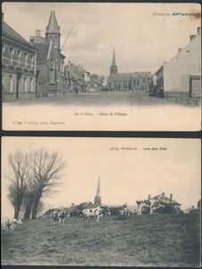 Oorderen, y compris feuille dans la rue Sand, troupeau de moutons et vues de villages, toutes Hoelen (6 pièces)