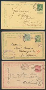 Kleine verzameling, emissie 15, met diverse afstempelingen (relais, feldpost, enz.), zm/m