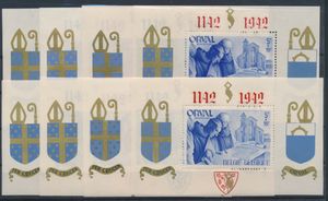 BL 18/21A 'Kleine blokjes Orval' de 2 sets (genummerd en ongenummerd), zm (OBP € 475)