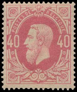 N° 34A '40 cent. bright pink' very fresh stamp, vf (OBP €680)