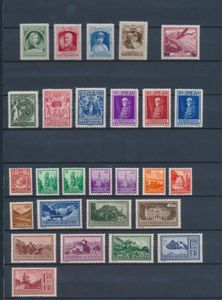 1929/1935, mooie samenstelling van (Mi) N° 90/93, 116/18, 122/24, 126/39 (incl X en Y) en 148, zm (Mi € 1.100)